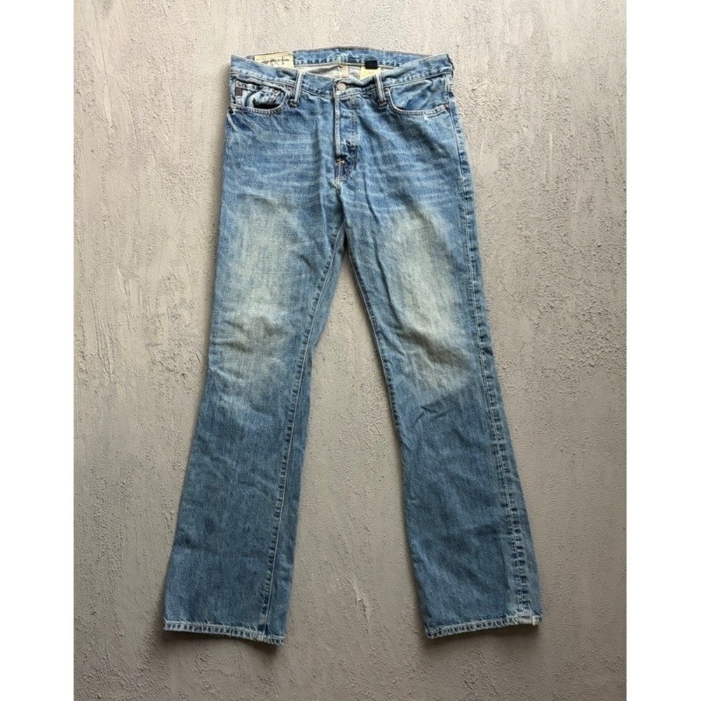 Abercrombie & Fitch Jeans 33x32 Blue 2000s Y2K Bootcut Vintage